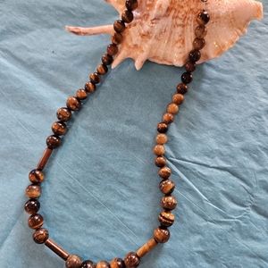 Handmade Tortoise Shell Beaded Necklace